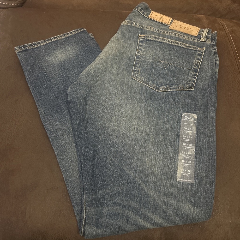 Polo Ralph Lauren Sullivan Slim Jeans Mens 36X 32 Blue Stretch